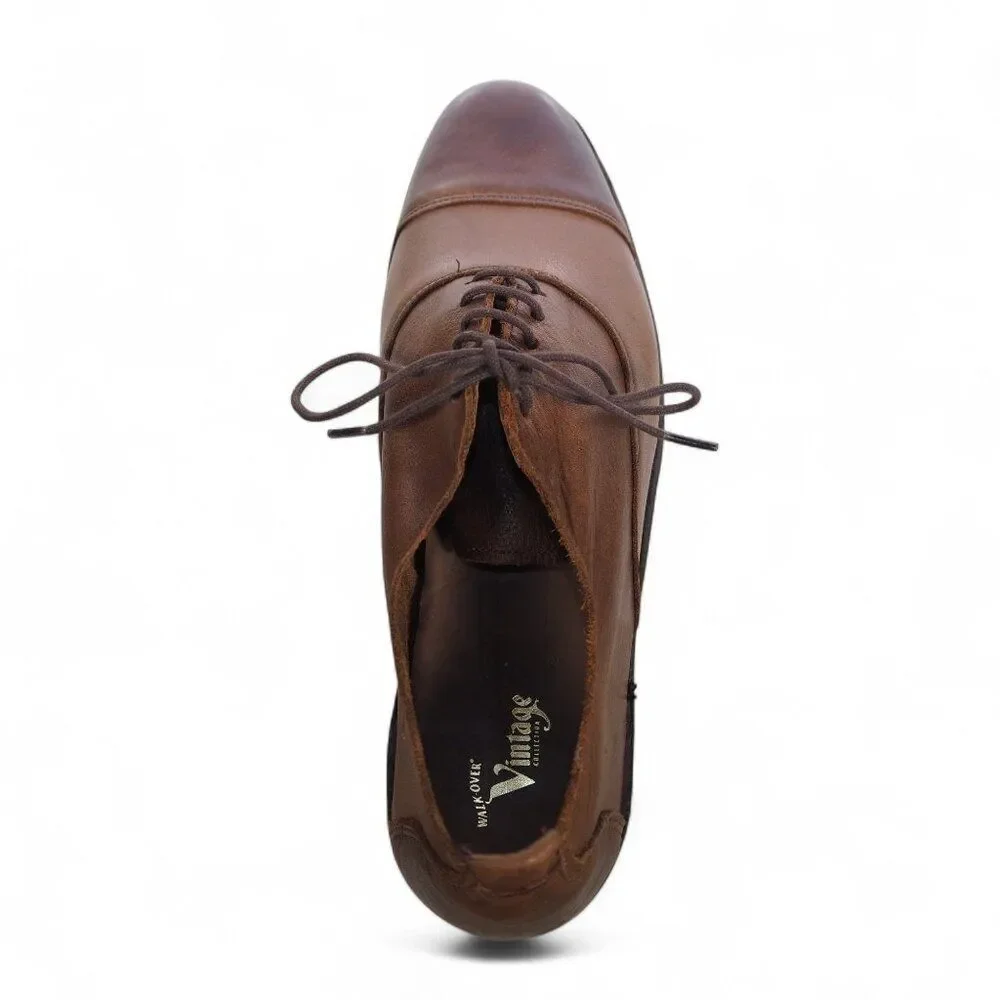 Walk-Over Vintage Collection Cap‎ Toe Leather Oxfords Brown T10137 Men's 11M